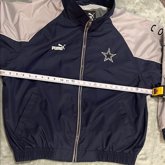 Puma Men's Navy and Gray Cowboys Jacket, men’s XL - Picture 4 of 5